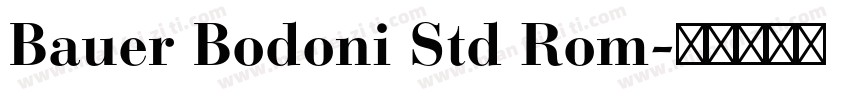 Bauer Bodoni Std Rom字体转换